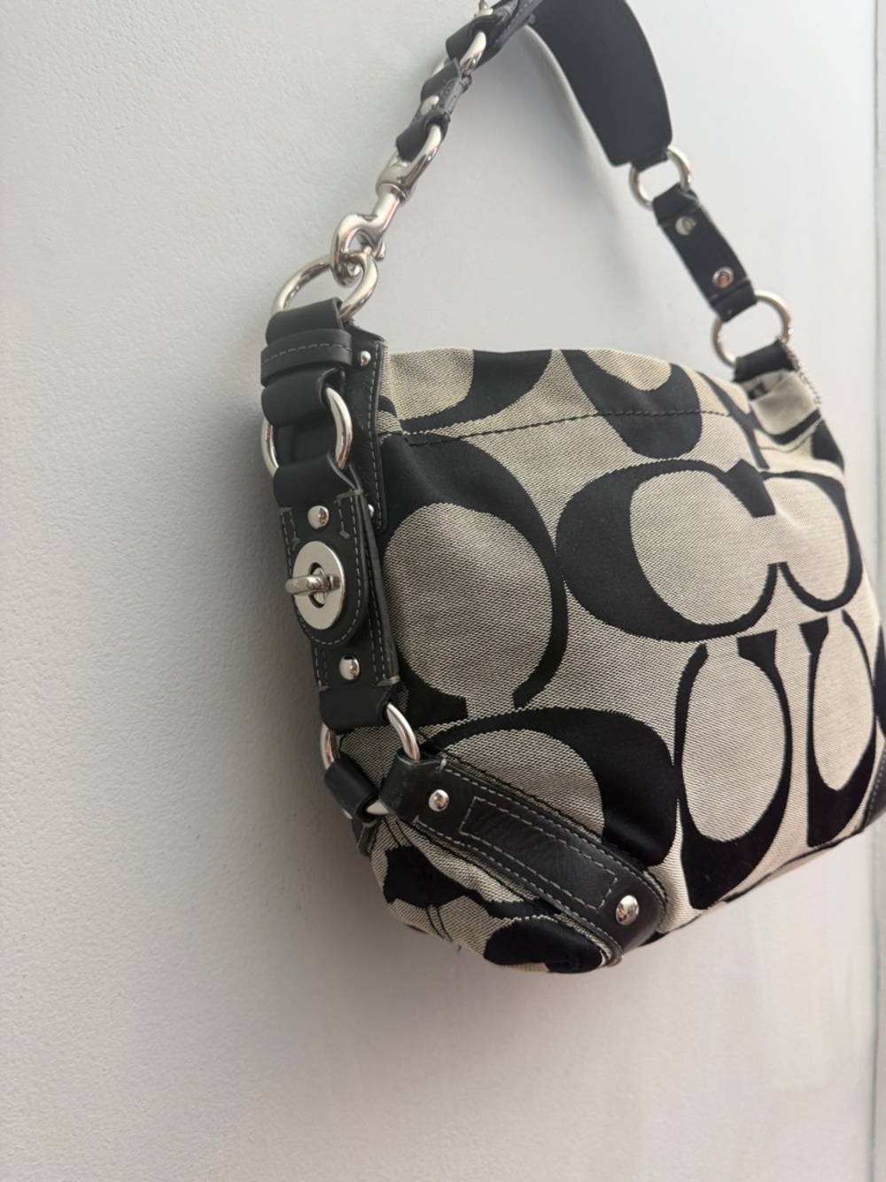 Vintage Y2K Coach Carly Signature C Hobo Bag - Picture 2 of 8